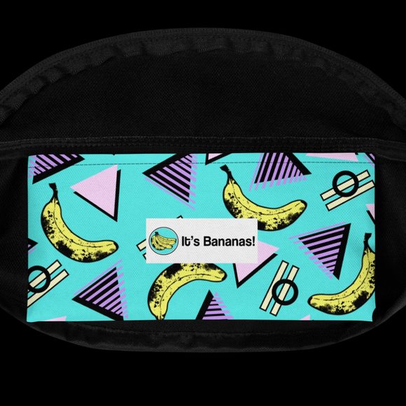 Brand New! 90's Geometric Banana Print Fanny Pack/Crossbody Bag - Picture 6 of 6
